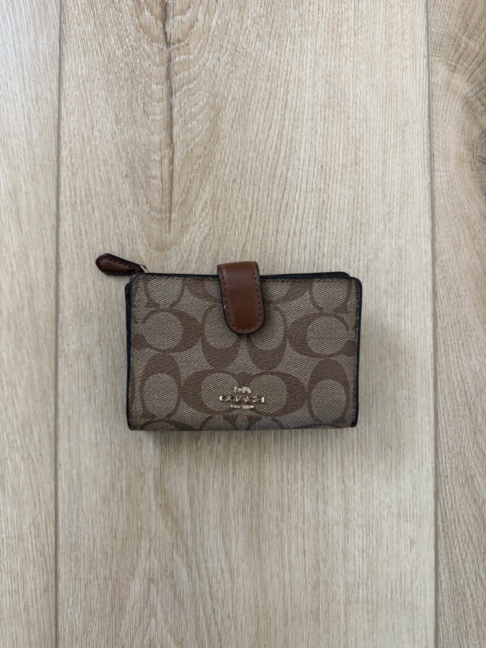 Coach Medium Corner Zip Wallet.